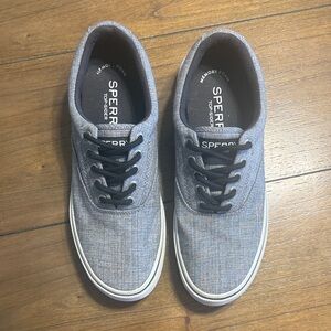 Sperry Men's Black and Gray Sneakers, Size 8.5
